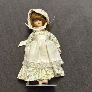 Antique Gorham 8” Porcelain Doll with Stand - Rare